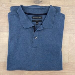 Banana Republic - Men’s Luxury Touch Polo - Medium Blue - Large, Standard Fit